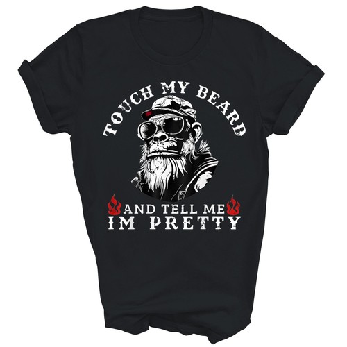 Touch beard and - my, me